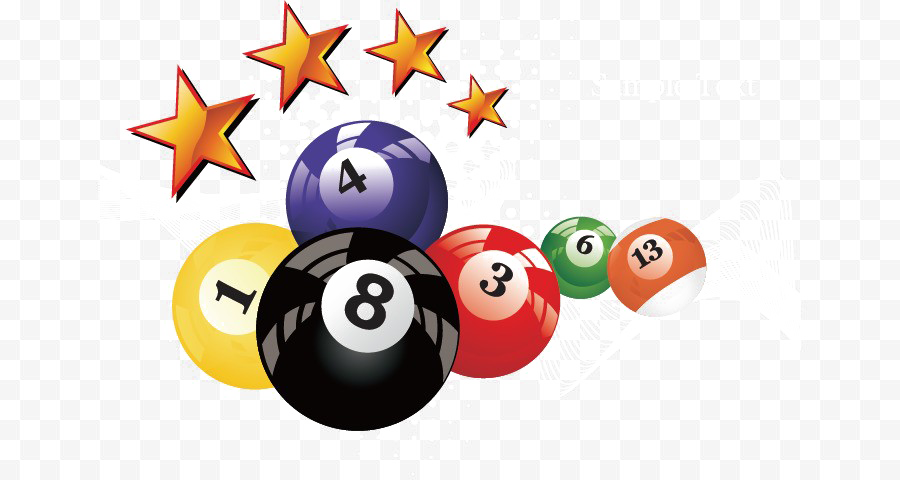 Billiard Balls Transparent Png - Billiard Vector (900x480), Png Download