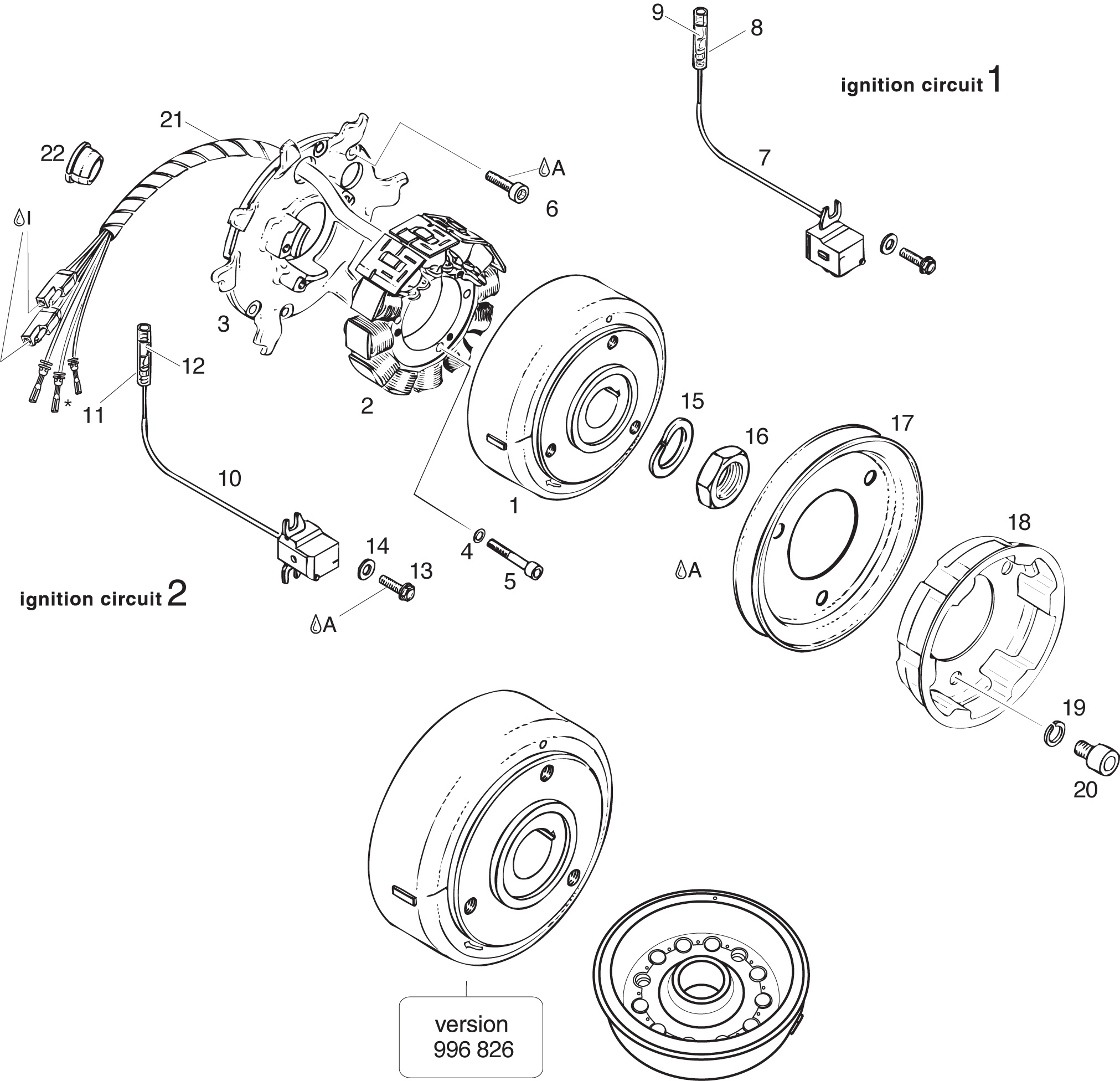 Rotax 503 Ul Cdi Ducati Magneto - Rotax 841-520 Allen Screw M8x12 By Cps Parts (2023x1952), Png Download
