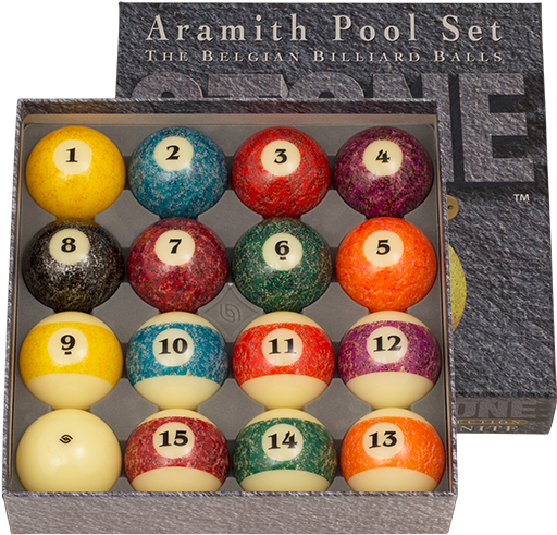 Aramith Stone Collection Pool Ball Set 57mm (1000x500), Png Download