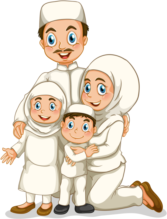 Free Png Muslim Family Png Images Transparent - Muslim Father And Mother (480x480), Png Download