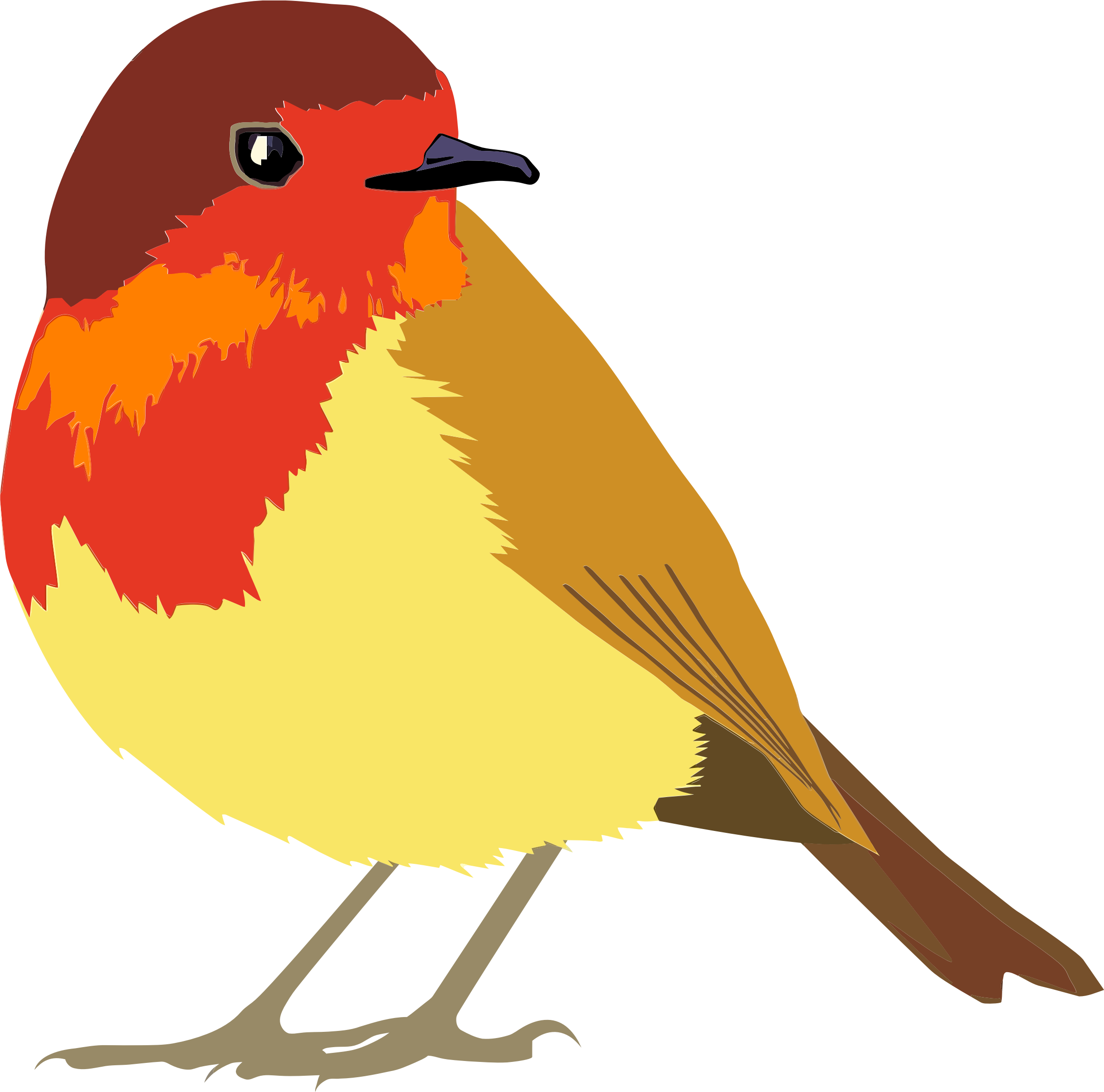 Vector Transparent Download Clipart Robin Bird - Favicon Bird (2312x2288), Png Download