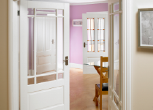 White Internal French Doors (500x500), Png Download