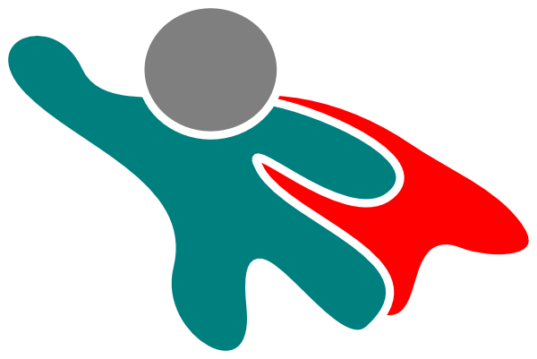 Super Hero Red Cape Clip Art - Superhero (600x401), Png Download