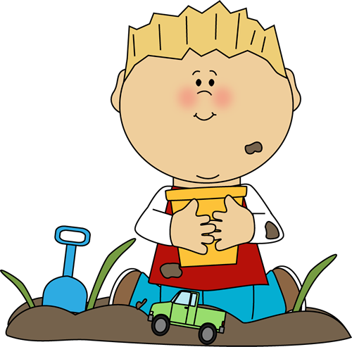 Dirt Clipart Two Boy - Boy Playing Clipart (500x493), Png Download