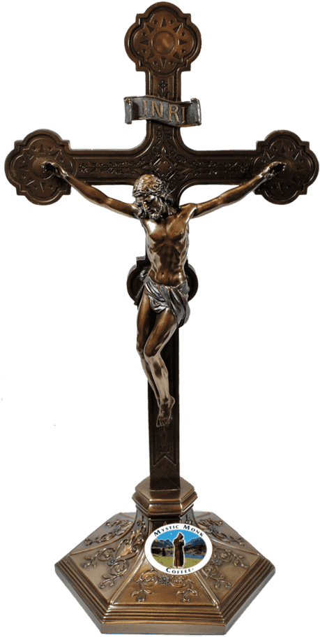 Large Ornate Standing Crucifix, Crucifixes - Unicorn Studio Cathedral Style Crucifix - Wu75698a4 (900x952), Png Download