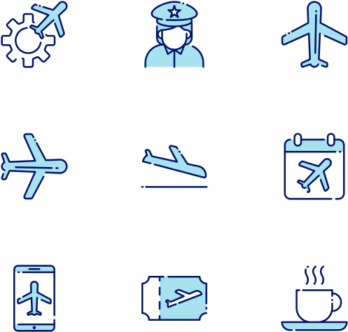 Aviation - Science Icons (600x564), Png Download