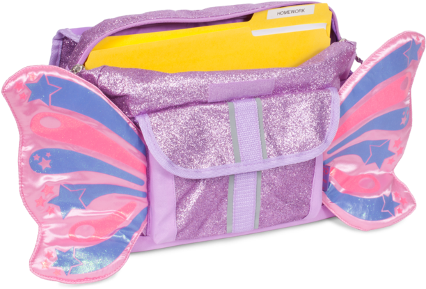 "sparkalicious Purple Butterfly" Backpack - Fanny Pack (620x620), Png Download