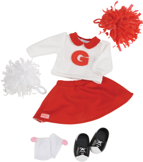 Winning Cheer Retro Cheerleader Outfit For Dolls - Doll (600x600), Png Download