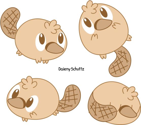 Platypus Clipart Kawaii - Platypus Chibi (600x600), Png Download