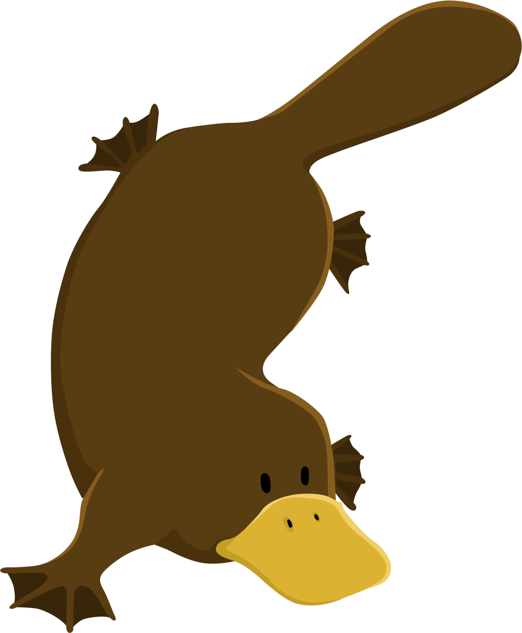 Fabric/ Surface Design With A Platypus - Cartoon (1049x1273), Png Download
