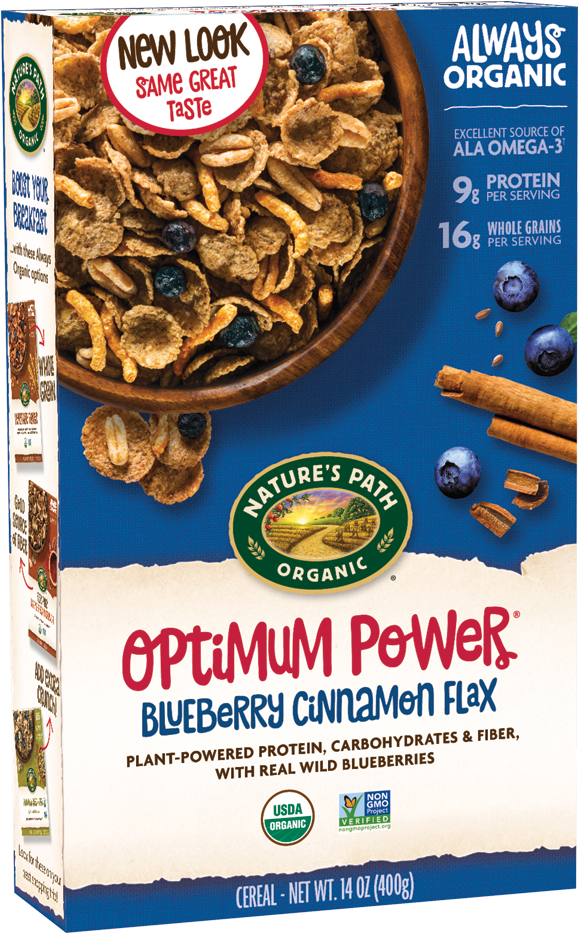 Nature's Path Optimum Blueberry Cinnamon Cereal (720x960), Png Download