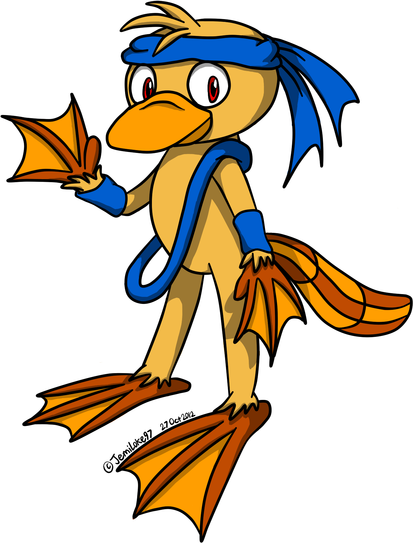 [bs] Plato The Platypus By Jemidove - Cartoon (1367x1793), Png Download