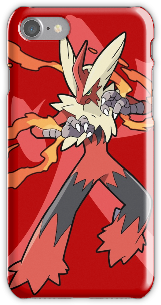 Blaziken With Fire Kanji Iphone 7 Snap Case - Iphone (750x1000), Png Download