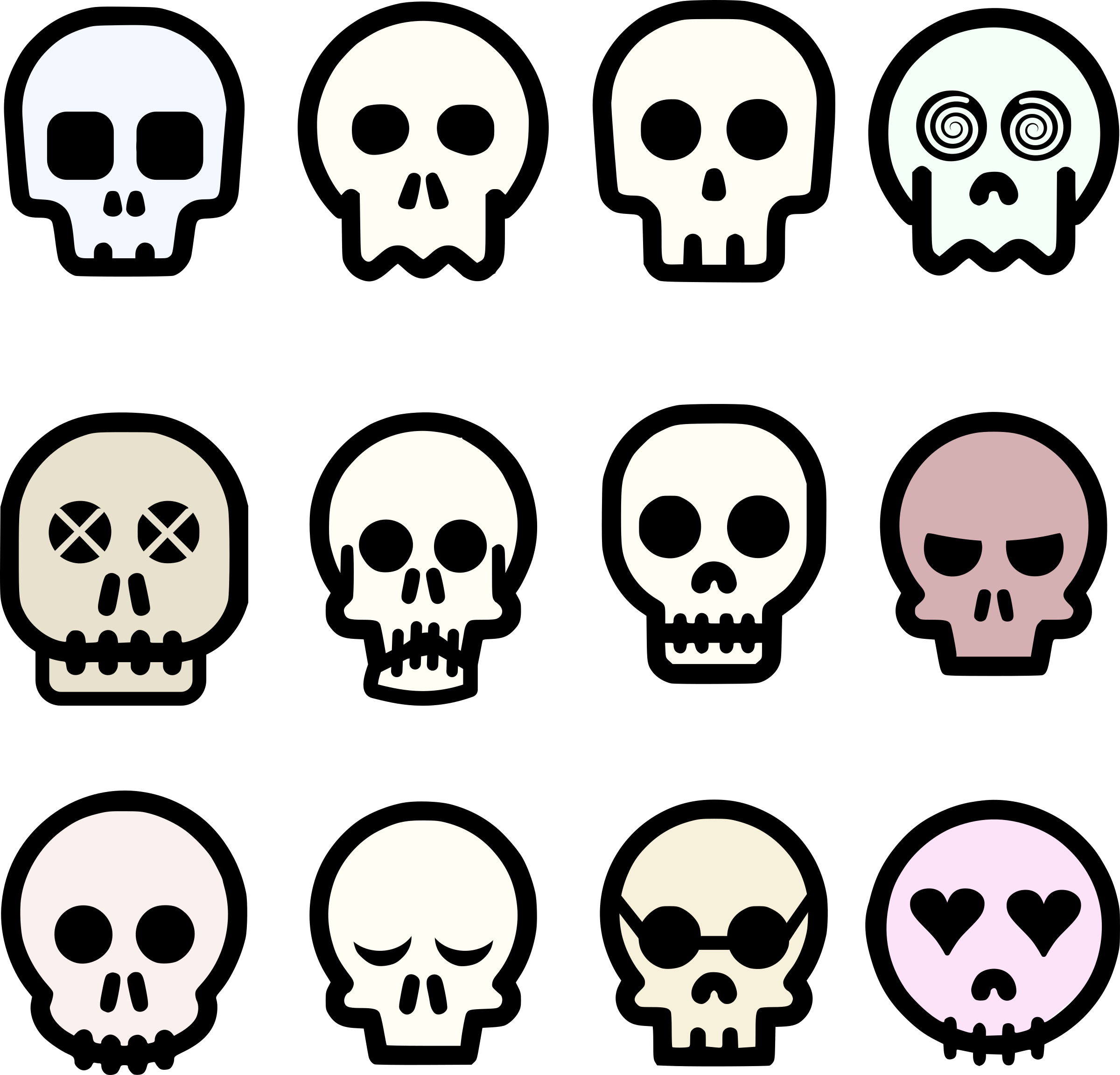 Skull Emoji Vector Clipart Image - Free Skull Cartoon Vector (2400x2302), Png Download