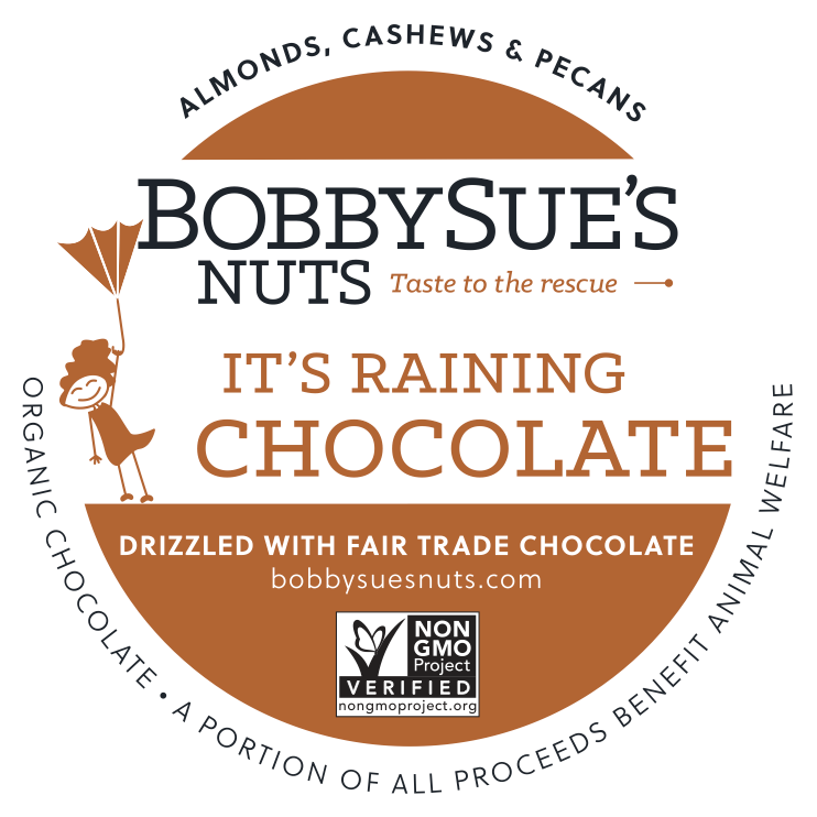 Bobbysue's Nuts It's Raining Chocolate Logo - Poster (742x742), Png Download