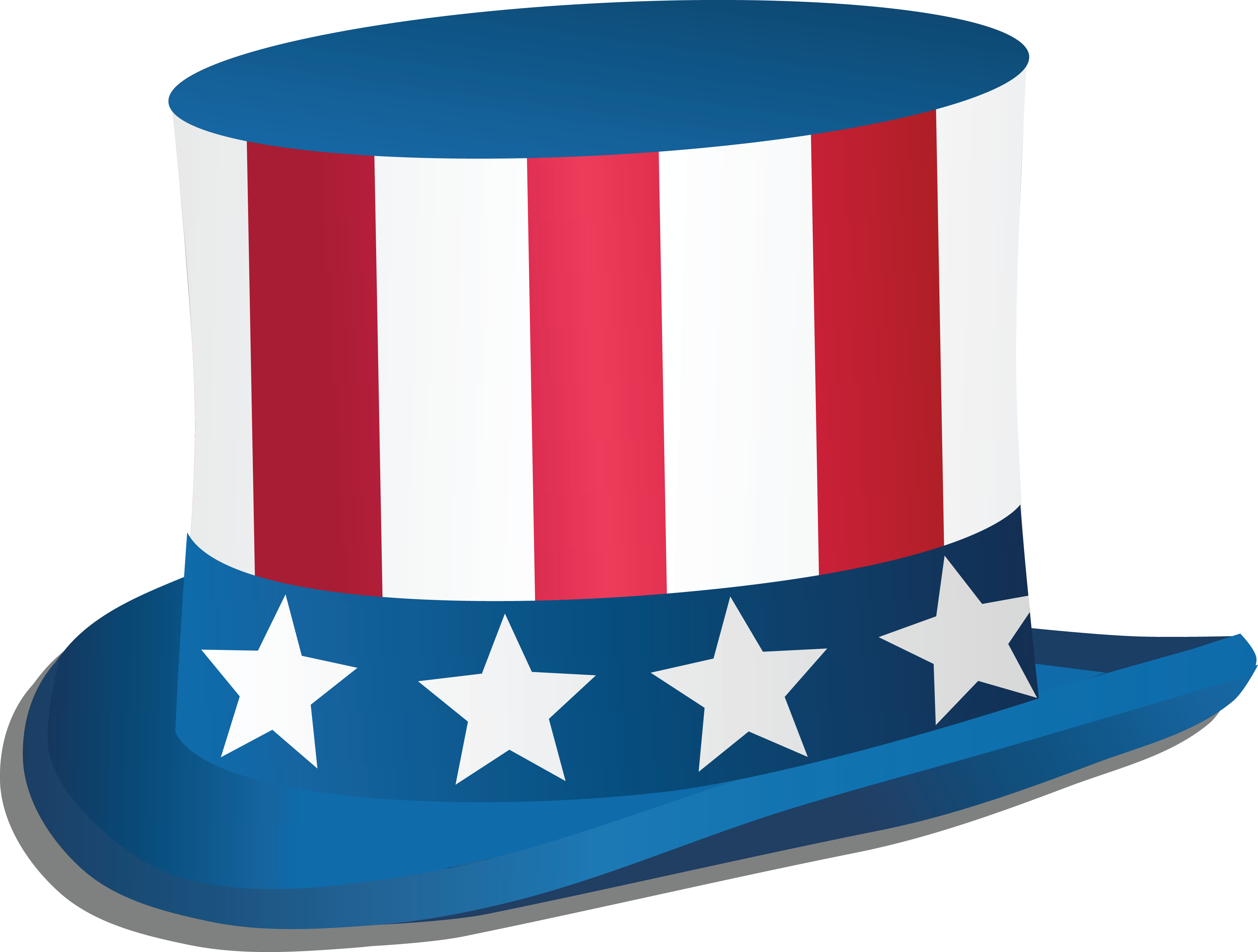 Free Clipart Of A Fourth Of July Top Hat - 4th Of July Png (4000x3027), Png Download