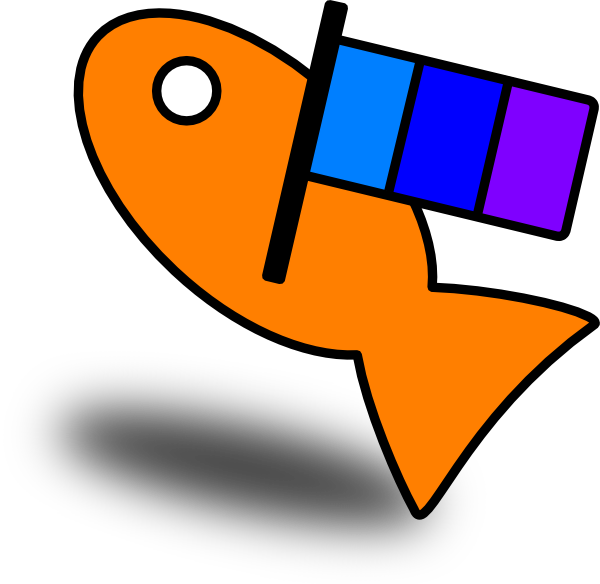 Fish Carry Flag Svg Clip Arts 600 X 584 Px (600x584), Png Download