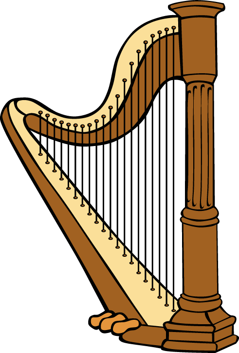 Harp Clip Art (491x723), Png Download