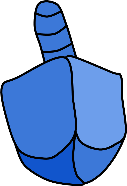 Dreidel, Blue, Toy, Png (816x1056), Png Download