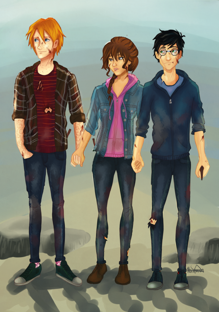 Les Trouvailles Du Mois - Dibujos De El Trio De Plata Harry Potter (713x1014), Png Download