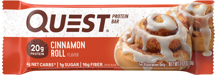 Quest Nutrition Protein Bar Cinnamon Roll (1111x736), Png Download