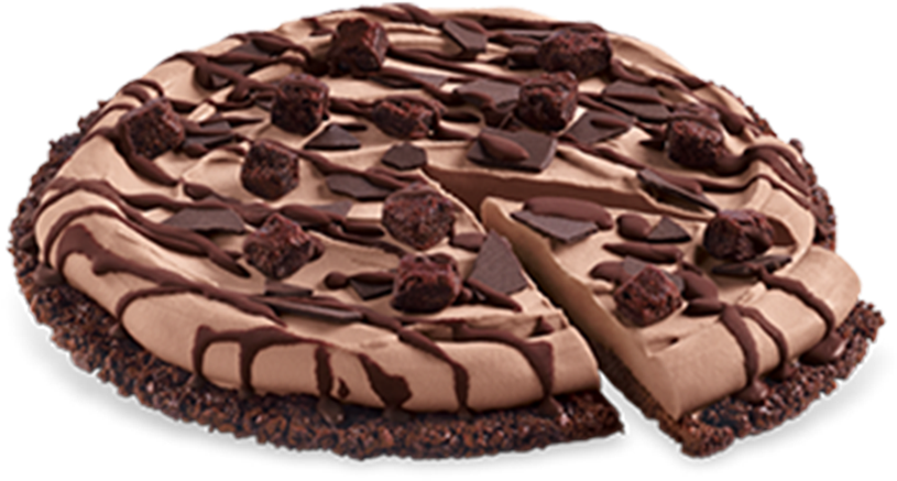 Choco Brownie Treatzza Pizza (840x500), Png Download
