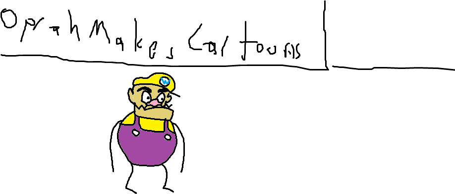 Wario - Oprah Makes Cartoon Shadow (928x494), Png Download