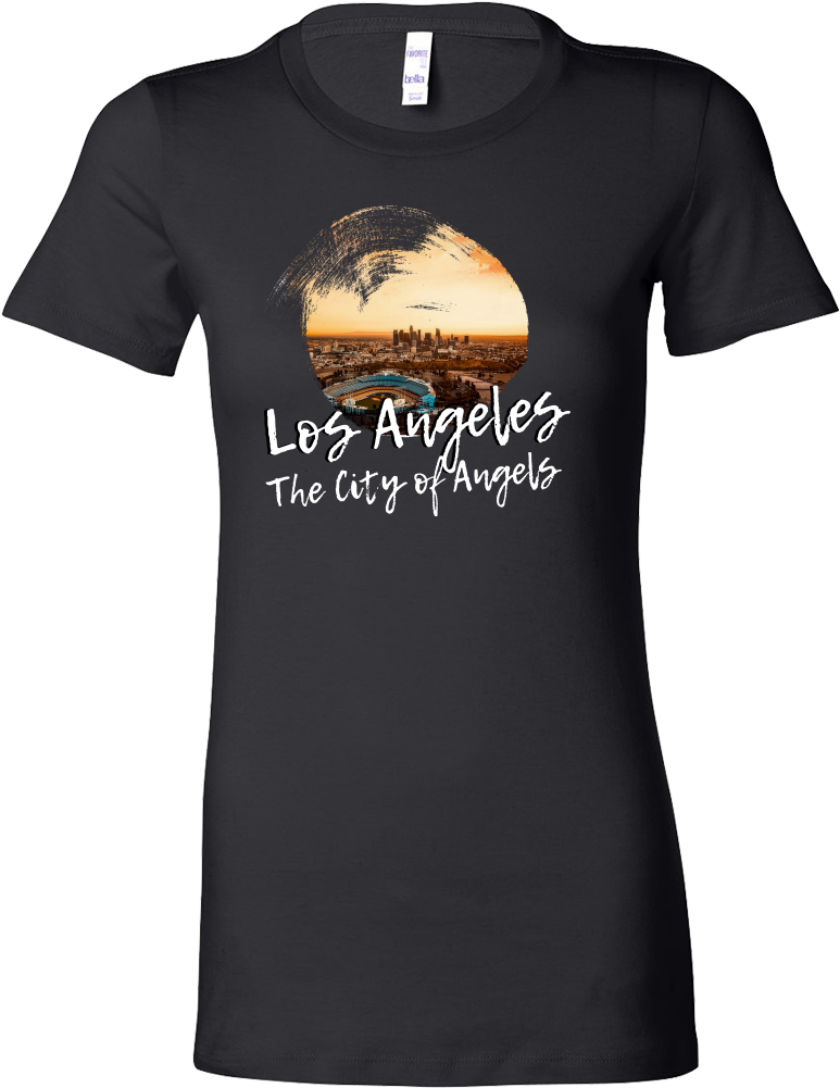 Los Angeles The City Of Angels Skyline Love Country - Shirt (1000x1000), Png Download