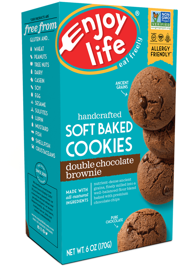 Enjoy Life Soft Baked Double Chocolate Brownie Cookies - Enjoy Life Cookies (1194x1194), Png Download