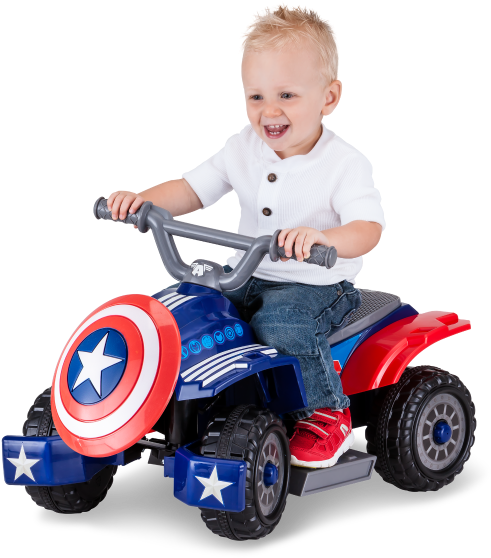 Captain America Toddler Quad - Paw Patrol 6v Ride (900x600), Png Download