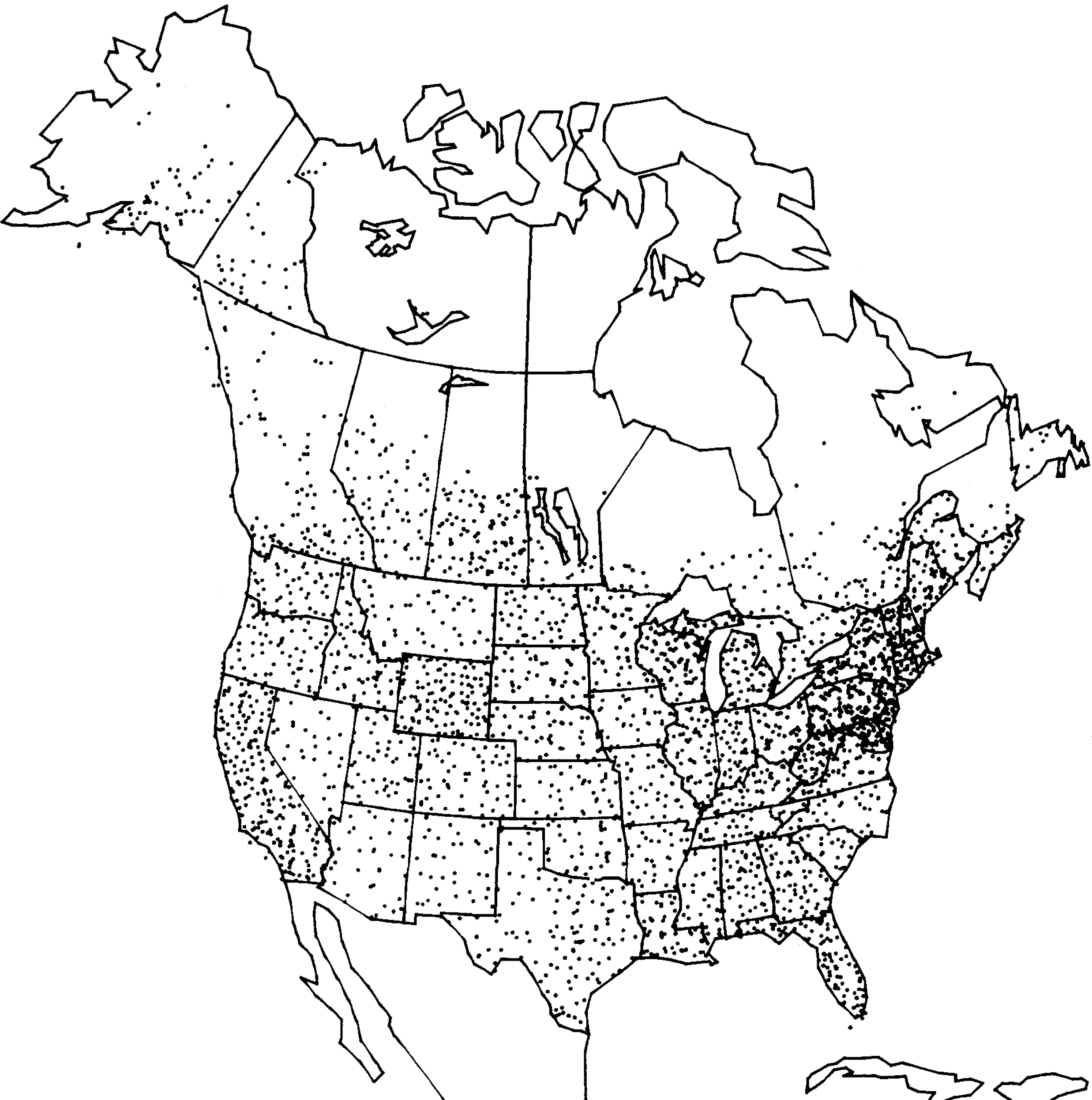 Breeding Bird Survey Routes, 1990 - Uk Breeding Bird Atlas (2495x2550), Png Download