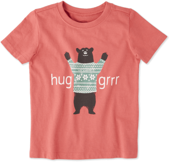 Toddlers Hug Grrr Crusher Tee - Life Is Good (570x570), Png Download
