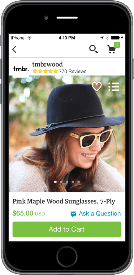 Etsy Product Listing Mobile View - Mobile Phone (485x920), Png Download