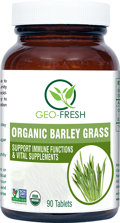 Organic Barley Grass Tablet - Geo Fresh Organic (1000x1000), Png Download