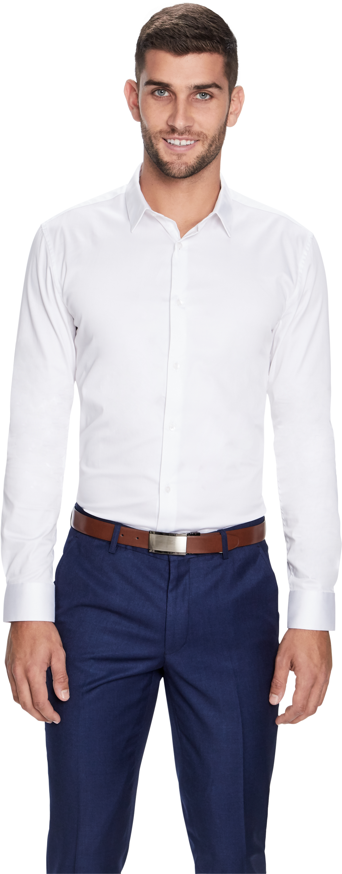 White Berners Muscle Fit Shirt - Chalecos De Vestir Para Hombre (3000x3000), Png Download