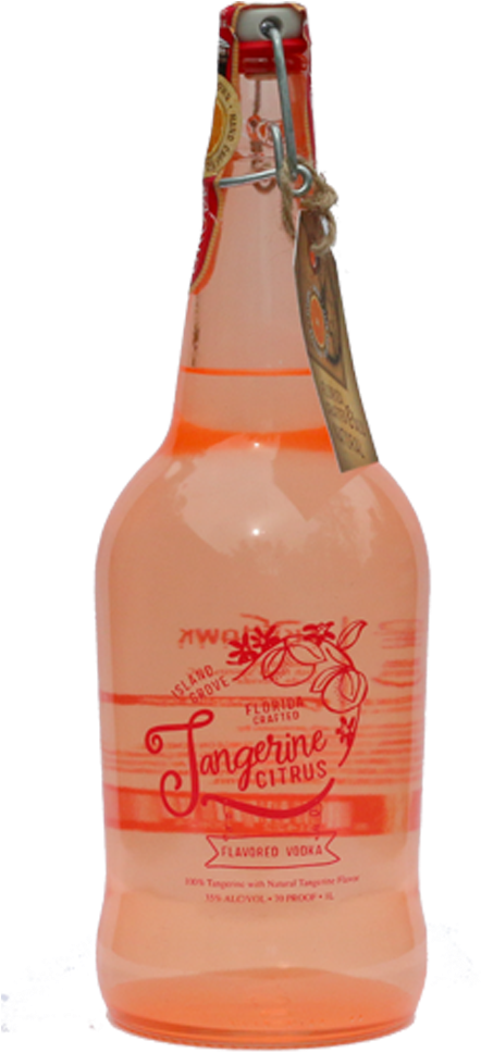 Tangerine Vodka - Glass Bottle (538x1028), Png Download
