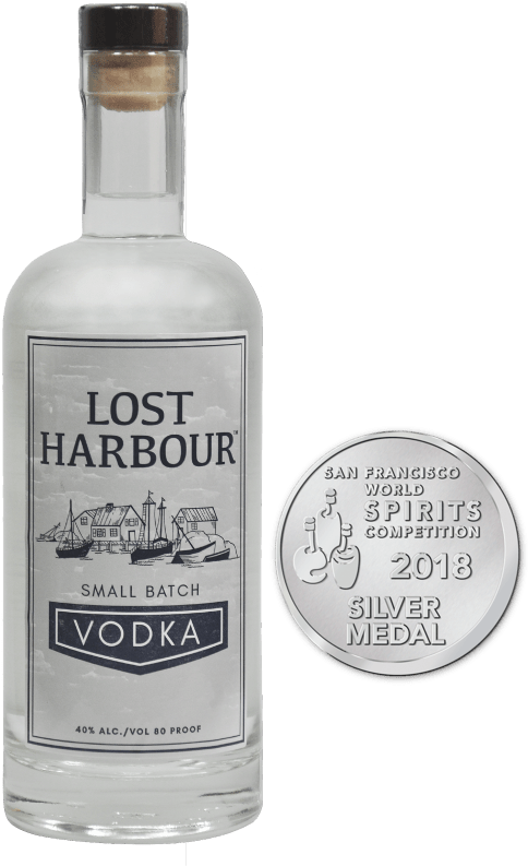 A Small Bag, Six Times Distilled American Corn And - Glass Bottle (500x807), Png Download