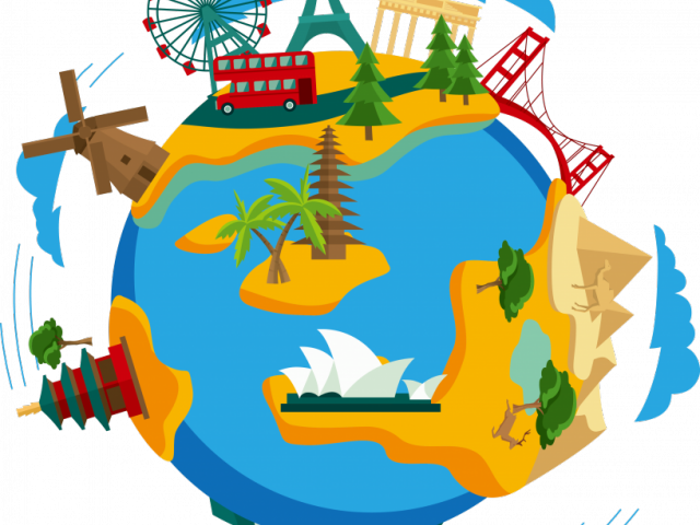 Real World Clipart World Travel - World Travel Clip Art (640x480), Png Download