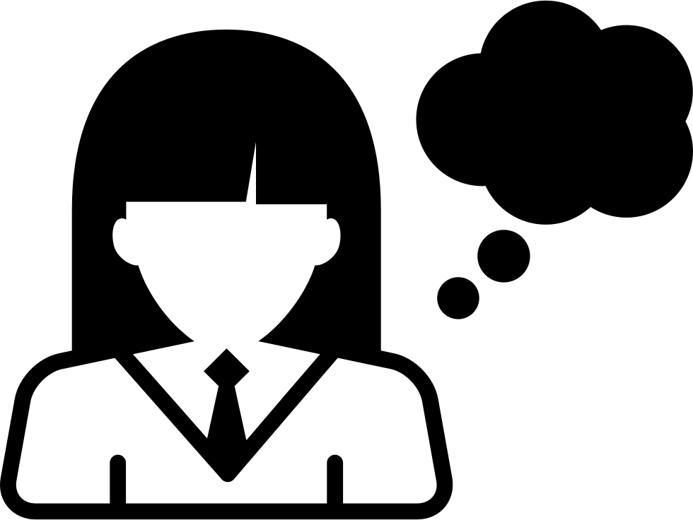 Png File Svg - Thinking Girl Vector Png (980x736), Png Download