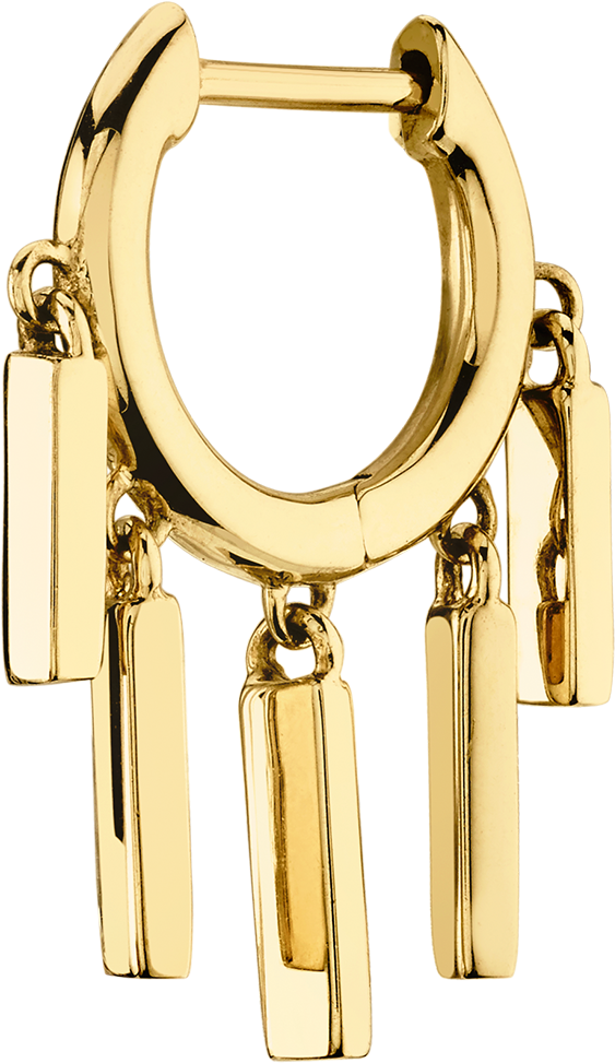 Gold Bar Slim Hoop - Ring (1800x1800), Png Download