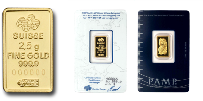 Fine Gold - Pamp Suisse Gold Bars (746x447), Png Download