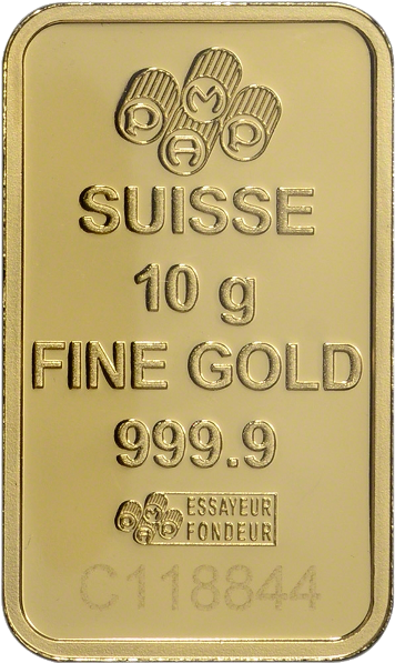 1oz Recognized Bar - 10g Suisse Gold Bar (600x600), Png Download