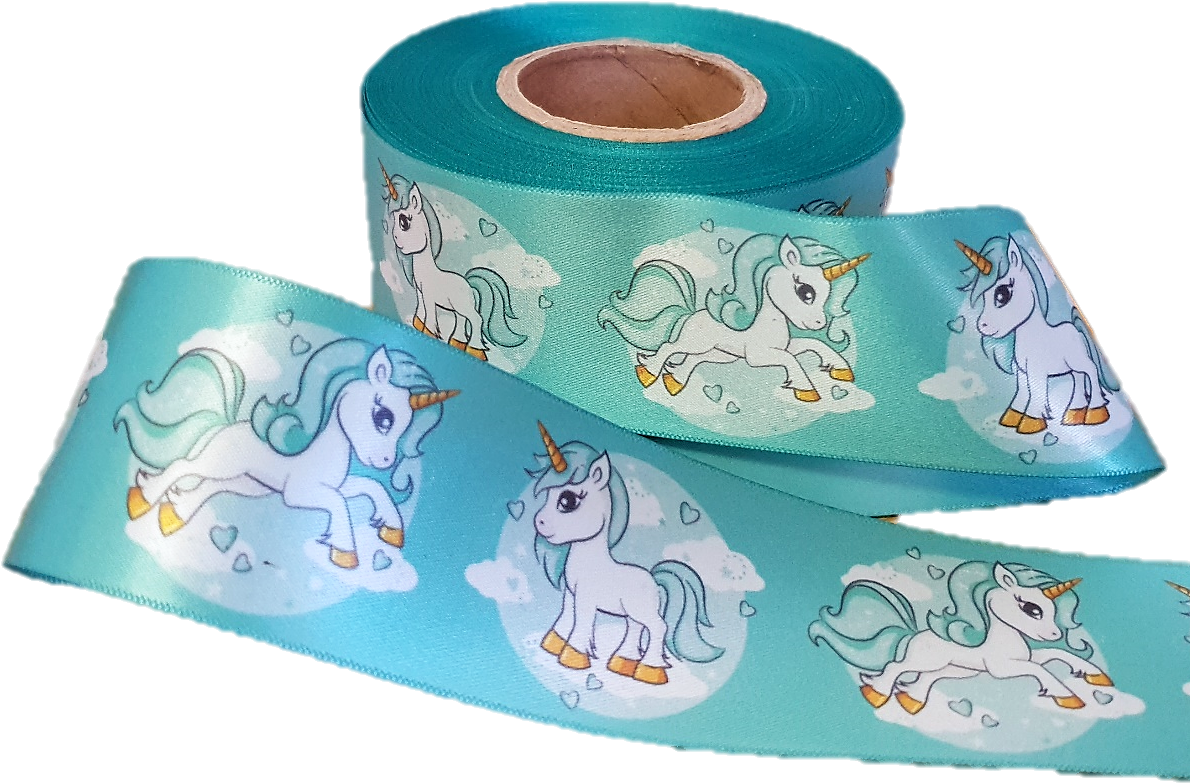 Unicorns In Turquoise - Cartoon (1207x1207), Png Download