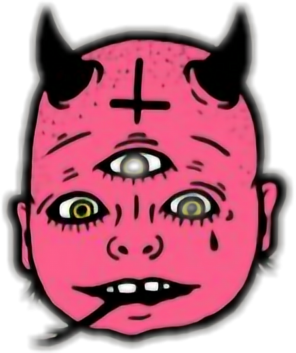 Evil Sticker - Cartoon (1024x1223), Png Download
