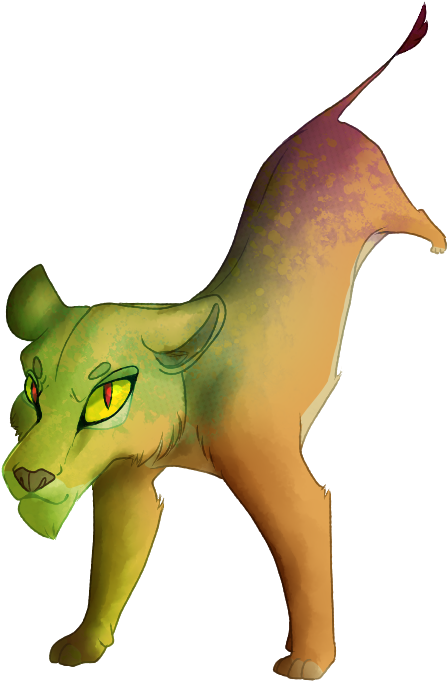 Lioness - Cartoon (500x700), Png Download