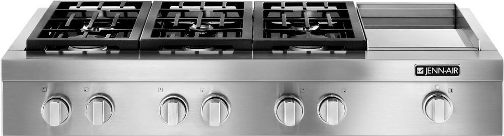 360 View - 48 Gas Rangetop With Griddle (1000x1000), Png Download