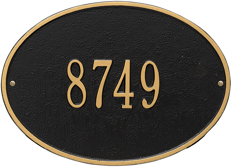 Hawthorne Oval Standard Wall Address Plaque, One Line - Circle (800x578), Png Download