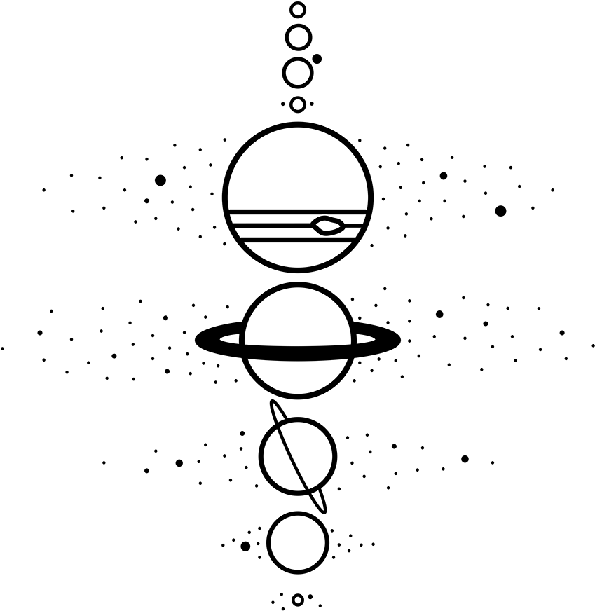 Planets Moons - Illustration (1400x1050), Png Download