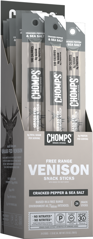 Venison Snack Sticks - Chomps Beef Sticks (600x785), Png Download