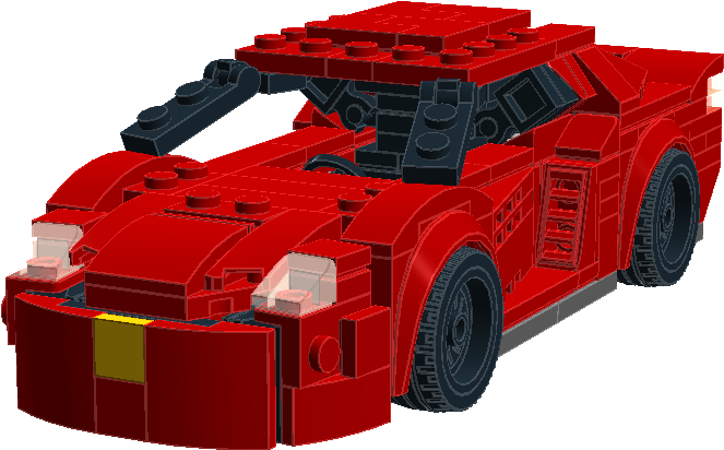 Red Lambo - Model Car (1006x674), Png Download